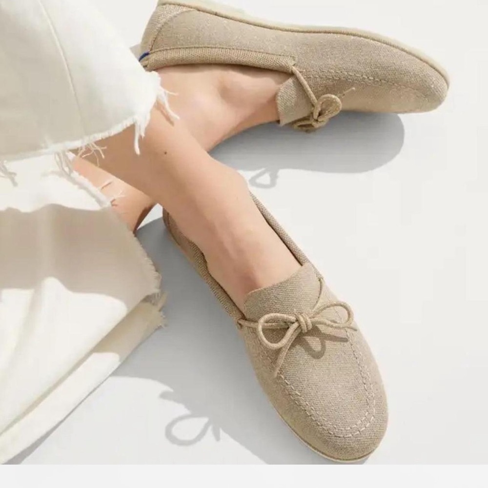 Rothy’s Boat Shoe Shimmery Sand - Picture 2 of 6